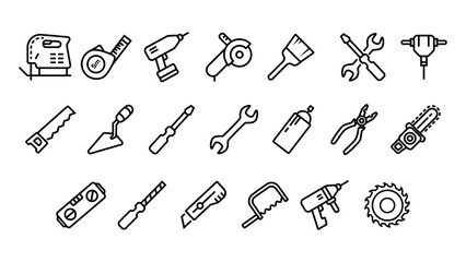 Construction tools icons set.