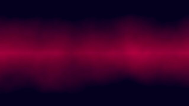 Glowing scarlet red mist texture on violet black background for website banner, landing page, presentation design. Smoke effect seamless animation. Dark backdrop with text space. Neon graphic layout