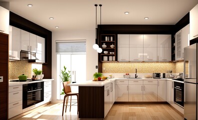 modern kitchen interior for a apartment