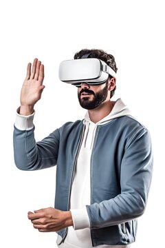 Man with Virtual Reality headset 