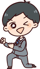 やる気満々な男性