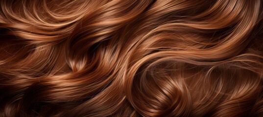 Brown hair texture background. Generative AI technology. - obrazy, fototapety, plakaty
