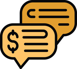 Staff chat icon outline vector. Business office. Seminar meeting color flat