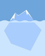 氷山の一角のイラスト