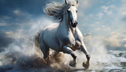 Obraz na płótnie Canvas Captivating Glimpse of a Beautiful Horse