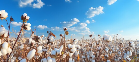 Cotton field. Generative AI technology.