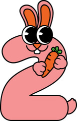 Bunny cartoon number 2 character 