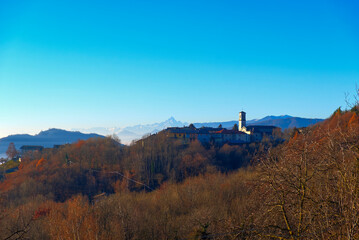 Italy, typical Piedmontese autumn panorama.