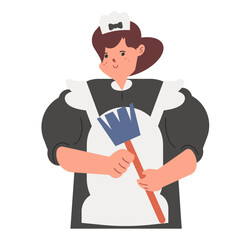 Maid flat illustration