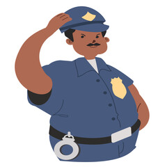 Police flat illustration