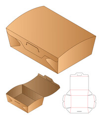 Box packaging die cut template design. 3d mock-up