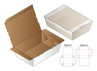Box packaging die cut template design. 3d mock-up