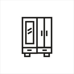 wardobe line vector icon template