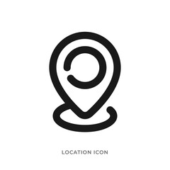 Location icon with line style. Vector Illustration