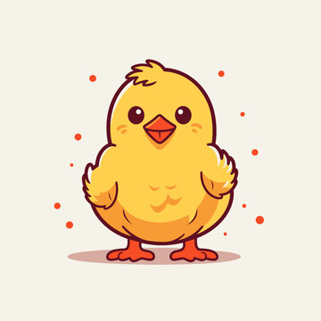 Naklejka Vector logo cute chicken, chicken icon, chicken head, chicken sticker