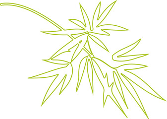 Bamboo leaf outline icon