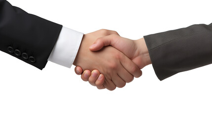 A business deal handshake after an agreement represents a business concept, transparent background
