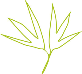 Bamboo leaf outline icon