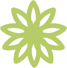 Obraz premium Geometric Flower Logo, Geometric Pattern