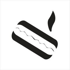 hot dog vector icon line template
