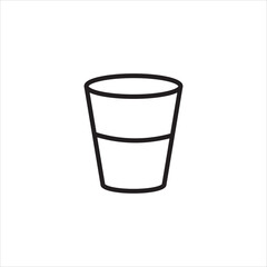 glass of water icon vector illustration symbol