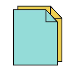 File documents line filled illustration