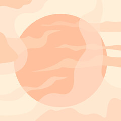 abstracrt sun peach color vector background