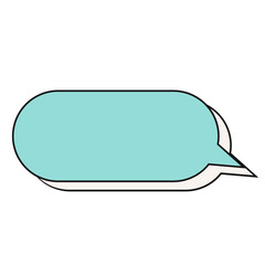 Speech bubble line filled illustration