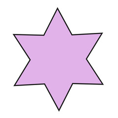 Sparkle shape line filled illustration