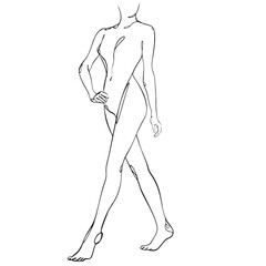 Woman line art
