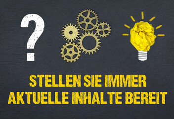 Stellen Sie immer aktuelle Inhalte bereit	