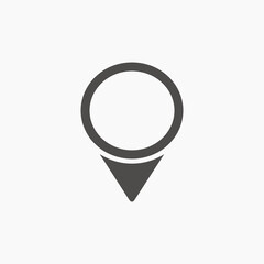 location vector icon isolated. map, pin, point, pin marker, map pointer symbol