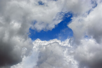 Storm clouds in the sky. Weather background. Selective focus