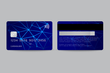 membership card template Presentation, front, and back design, vector illustration.