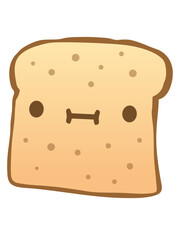 Cute Kawaii Butter Toast Funny Anime Face Toaster Bread