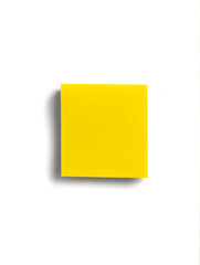 Blank Yellow Sticky Note on white background
