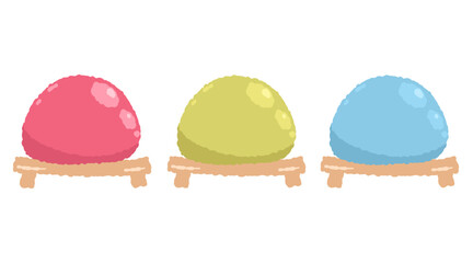 Mochi Japanese dessert. Rice traditional dessert