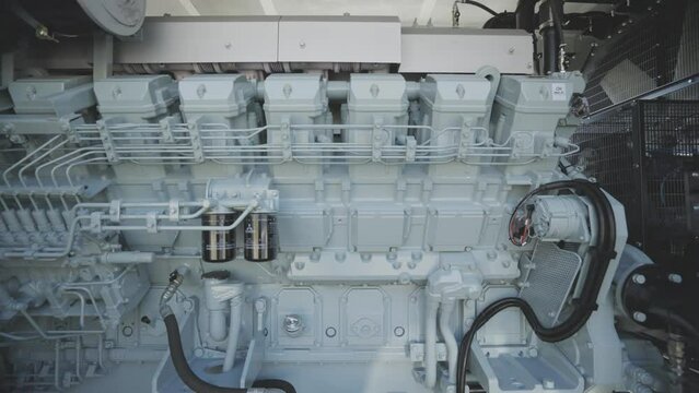 Diesel generator engine. Industrial diesel generator. Diesel generator set.
