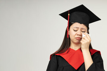 A beautiful girl of Asian origin - a student, graduation
