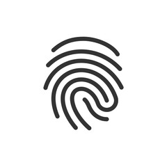 Fingerprint Icon for Security Identification Purposes