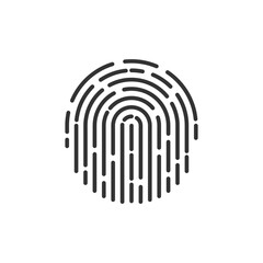 Fingerprint Icon for Security Identification Purposes