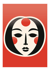 minimalist screenprint poster, mid century modernism style, high contrast, negative space, vector art editable art.