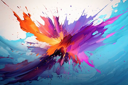 Electric Fusion Abstract paint splatters