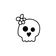 skull cartoon vector 