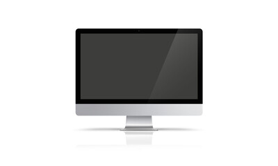 Computer monitor on a white background