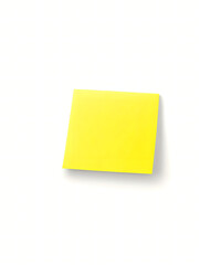 Blank Yellow Sticky Note on white background