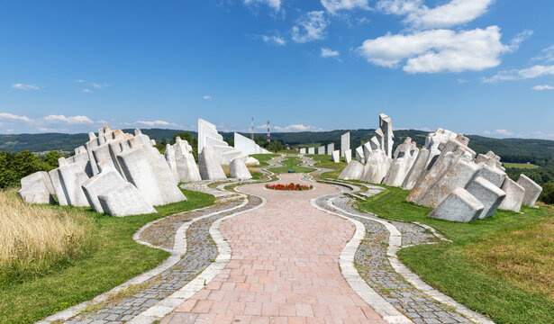 World War Two Fighters Workers Battalion Monument on Kadinjaca, Serbia
