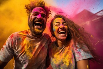 Colorful Laughter - A Bright Smile on Their Faces. A fictional character Created By Generated AI.