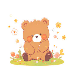 Obraz na płótnie Canvas cute little bear