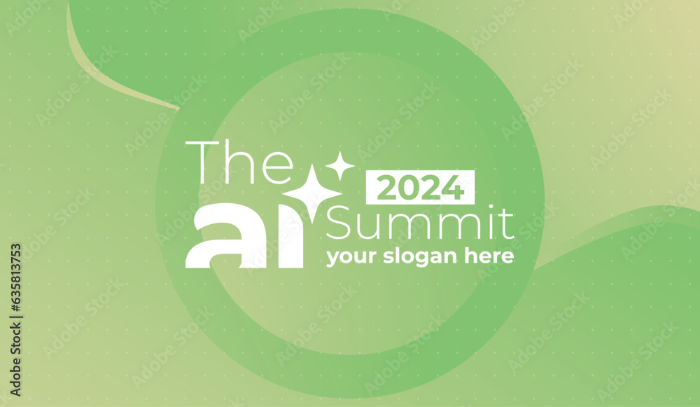 Poster logotype abstract graphic eps vector design of annual event summit and title made for technology and
